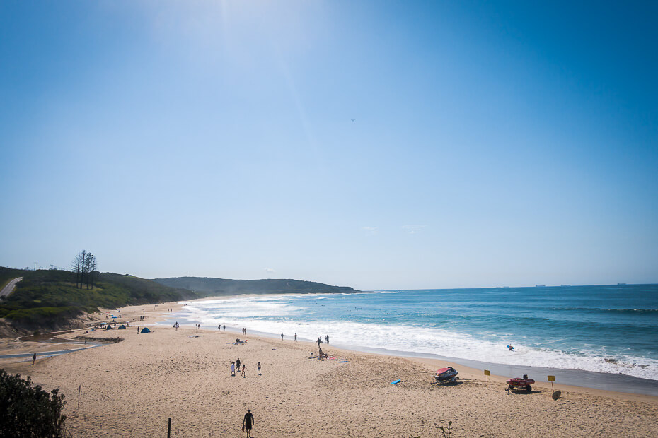 Coastal view overlooking Catherine Hill Bay beach in Lake Macquarie