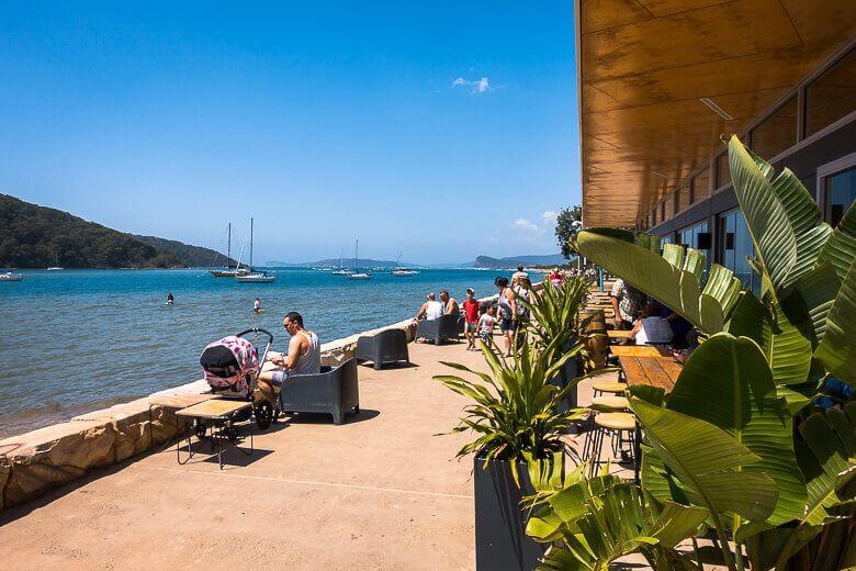 Waterfront dining and foreshore at Ettalong Beach on the Central Coast NSW