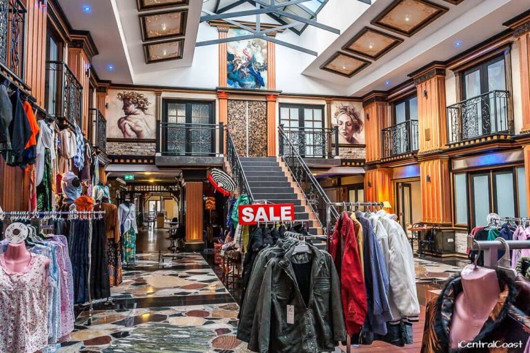 Boutique clothing and retail stores inside Ettalong Markets