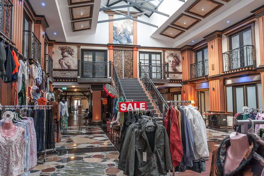 Palm Beach Ferry Guide Inside Ettalong Markets with boutique stalls and clothing displays
