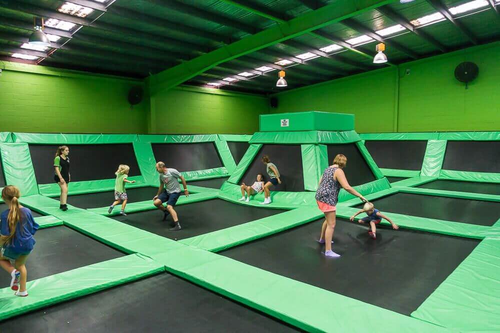 Kids jumping at Flip Out trampoline park on the Central Coast