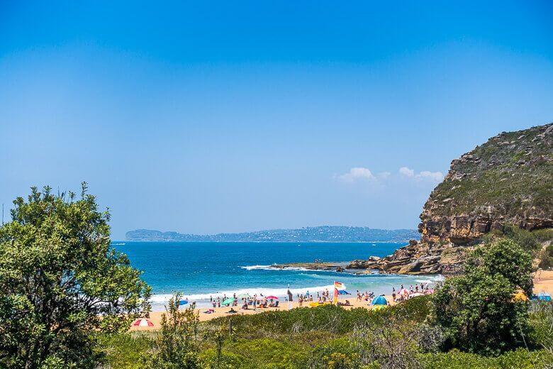 View of Killcare Beach with surrounding headlands on the Central Coast