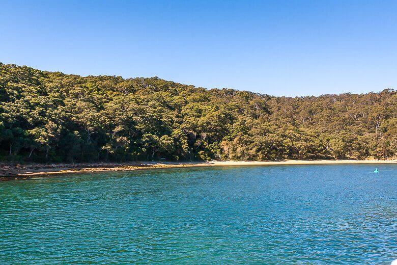 Calm waters and bushland at Lobster Beach on the Central Coast