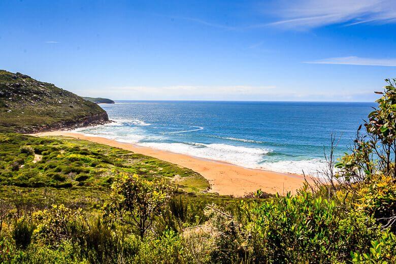 Secluded sandy shoreline and ocean views at Tallow Beach on the Central Coast