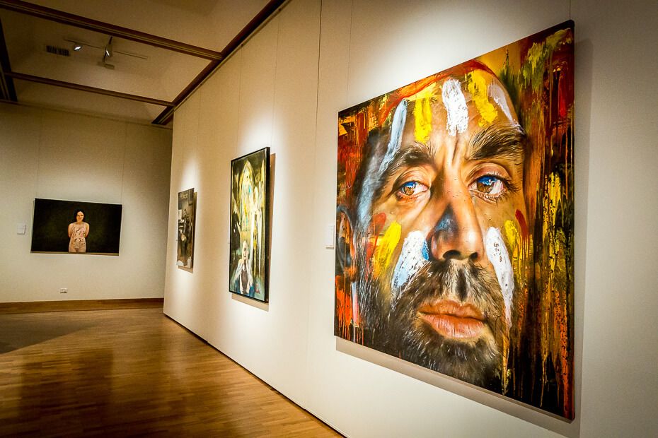 Artwork on display inside Gosford Regional Gallery on the Central Coast NSW