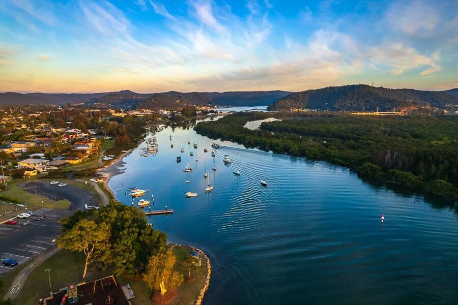 woy woy brisbane water aerial view 2