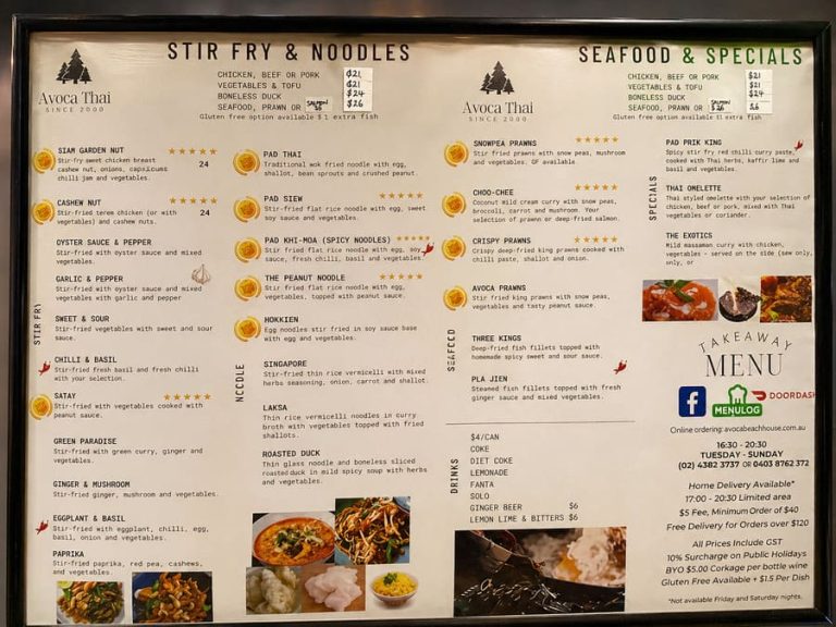 avoca thai menu board 768x576