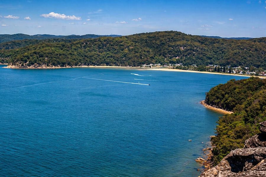 View over Patonga Beach and Broken Bay on the Central Coast NSW