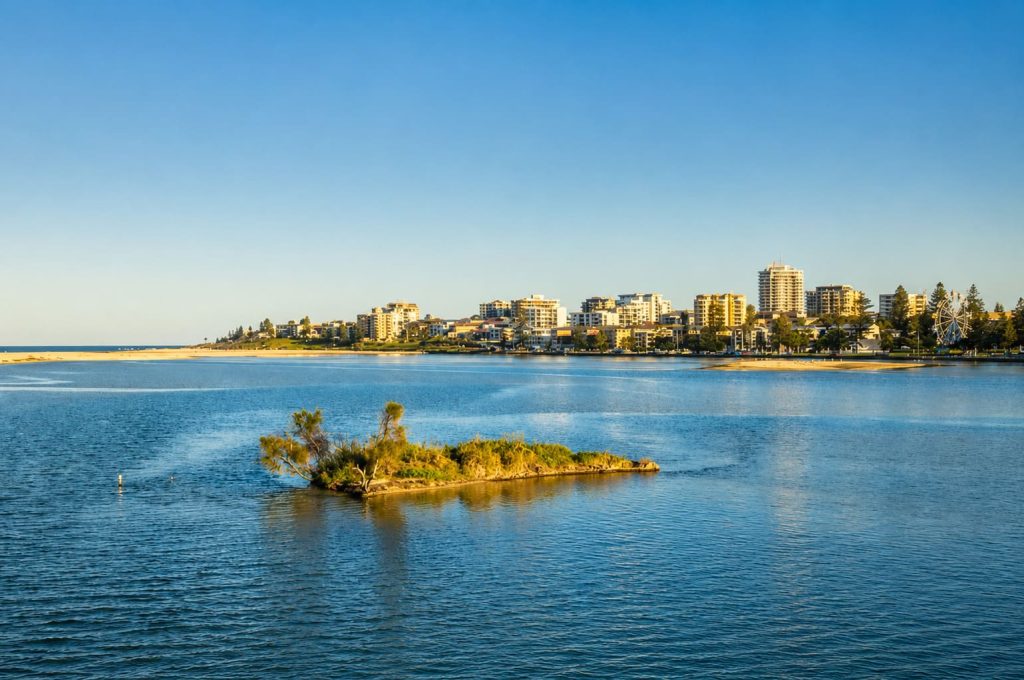 View across the waterfront at The Entrance on the Central Coast NSW