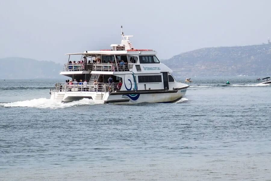 Passenger ferry travelling across Brisbane Water to Ettalong Beach on the Central Coast NSW