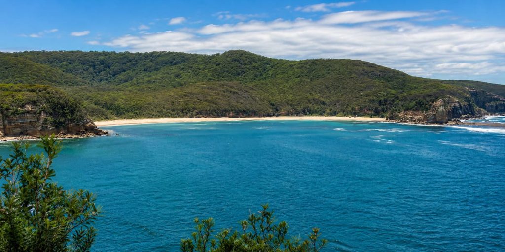 View of Maitland Bay from Bouddi National Park on the Central Coast.