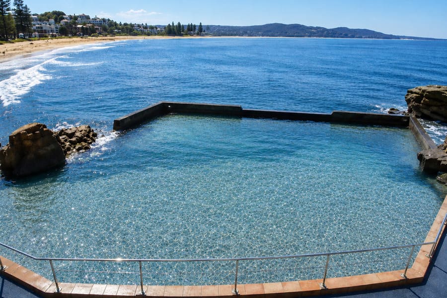 Terrigal Ocean Pool overlooking Terrigal Beach and Broken Bay on the Central Coast of New South Wales.