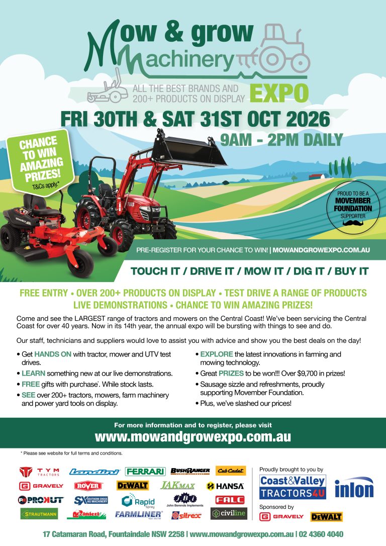 Mow Grow Expo Poster A3 768x1086