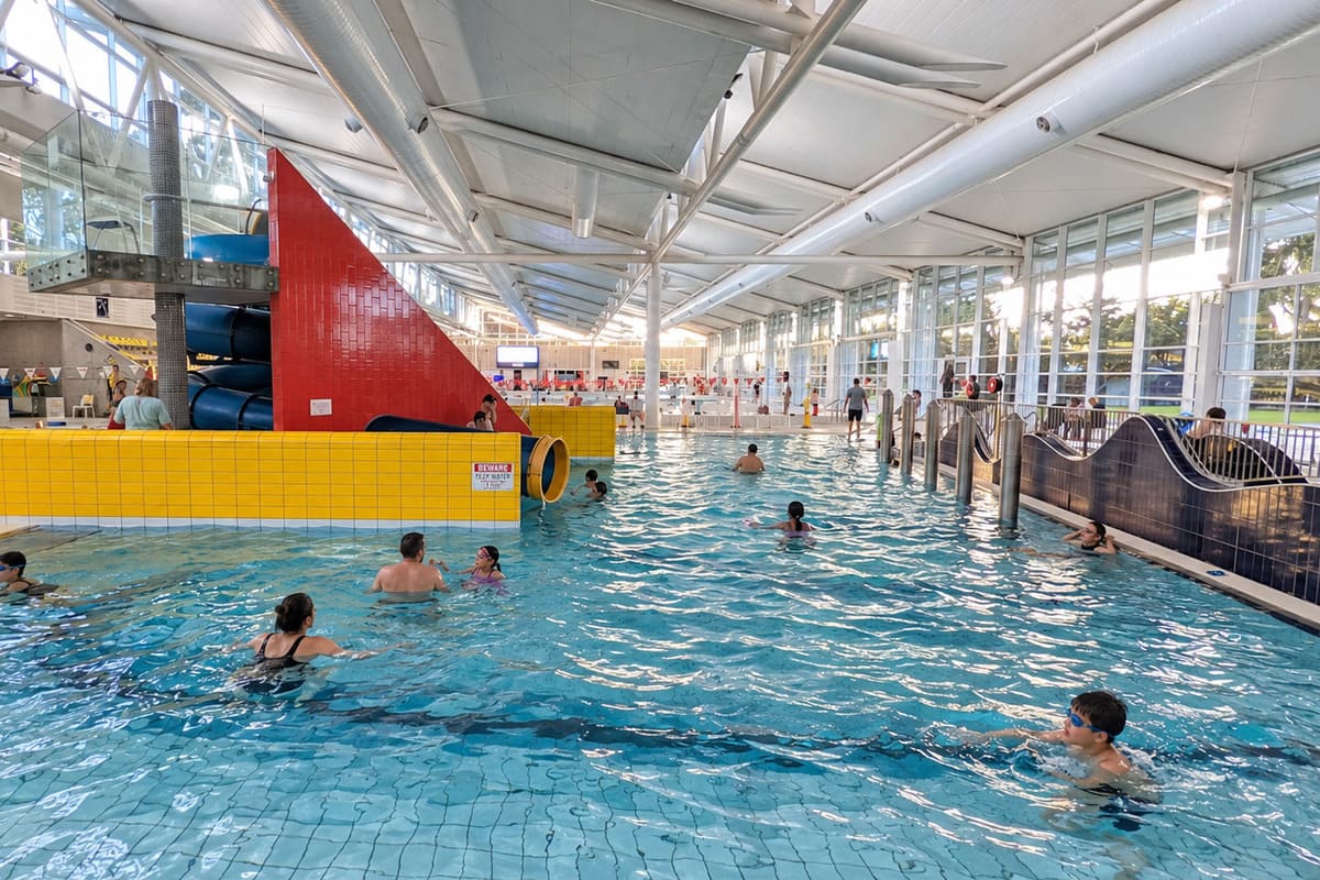 Peninsula Leisure Centre in Woy Woy with indoor swimming pool, water play features and slides