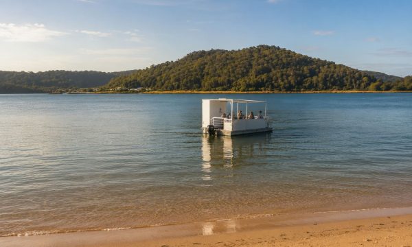 BBQ boat cruising on Brisbane Water near Anderson’s Boatshed at Booker Bay on the Central Coast NSW